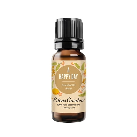 Edens Garden A Happy Day Essential Oil Blend- 100% Pure Premium Grade, Undiluted, Natural, Therapeutic, Aromatherapy, The Best for Diffusing, Skin, Candle, Laundry, Humidifier 10 ml (.33 fl oz)