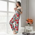 thumbnail image 4 of Uemuo Tomato Pattern Women's Wide Leg Palazzo Lounge Pants with Pockets Light Weight Loose Comfy Casual Pajama Pants-X-Large, 4 of 9