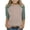Brown, variant on Girls Casual Shirts Kids 3/4 Sleeve Top Stripe Raglan Crew Neck Pullover Undershirt Children Summmer Tops