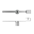 thumbnail image 4 of Cerradura de trinquete para puerta corrediza de vidrio con acabado cromado, con llave igual, se adapta a vitrina segura de vidrio de 4-8 mm para gabinetes, tiendas minoristas y uso doméstico, paquete, 4 of 7
