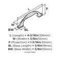 thumbnail image 6 of Amerock Bp29289 Atherly 3" Center To Center Handle Cabinet Pull - Silver, 6 of 7