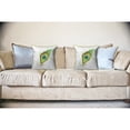 thumbnail image 2 of Betsy Drake Interiors Peacock Feather Large Indoor/Outdoor Pillow 18x18, 2 of 3