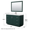 thumbnail image 6 of Wyndham Collection Miranda 54" Wood&Metal Single Bathroom Vanity in Green/Nickel, 6 of 7