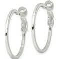 thumbnail image 2 of Sterling Silver Polished 1.75Mm Omega Back Round Hoop Earrings (Width 30) (Length 30) - Jbsp, 2 of 5