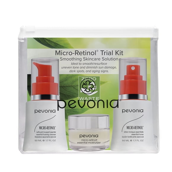 PEVONIA Trousse d'Essai de Micro-Rétinol - Solution de Soin Lissante pour la Peau, 11,68 fl oz