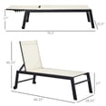 thumbnail image 5 of DUOSONG Outdoor Lounge Chair, Patio Lounger With 5-Position Reclining Backrest And 2 Wheels For Poolside, Beach, Lawn, Cream White White Steel Garden & Outdoor Outdoor & Patio Patio Seating, 5 of 5