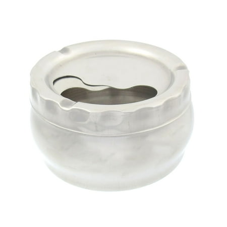 Round Ashtray - Unique Bargains Family Household Round Stainless Steel Smoking Tobacco Ashtray Holder