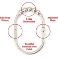 thumbnail image 2 of Ganchos anchos para anillos de cortina de ducha, acero inoxidable, juego de 12, 2 of 7