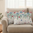 thumbnail image 2 of Independence Day Outdoor Waterproof Pillow Covers, 4th of July Star Eucalyptus Leaf Burlap Decorative Rectangle Throw Pillowcase Sofa Cushion Sham for Patio/Couch/Chair, 20"x12" 2 Pack, 2 of 8