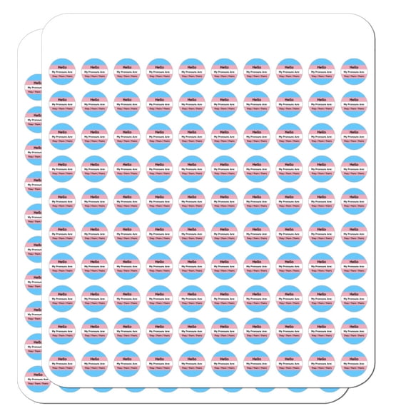 My Pronouns Are They Them Theirs Gender Identity 1/2" (0.5") Planner Calendar Scrapbooking Crafting Opaque Stickers