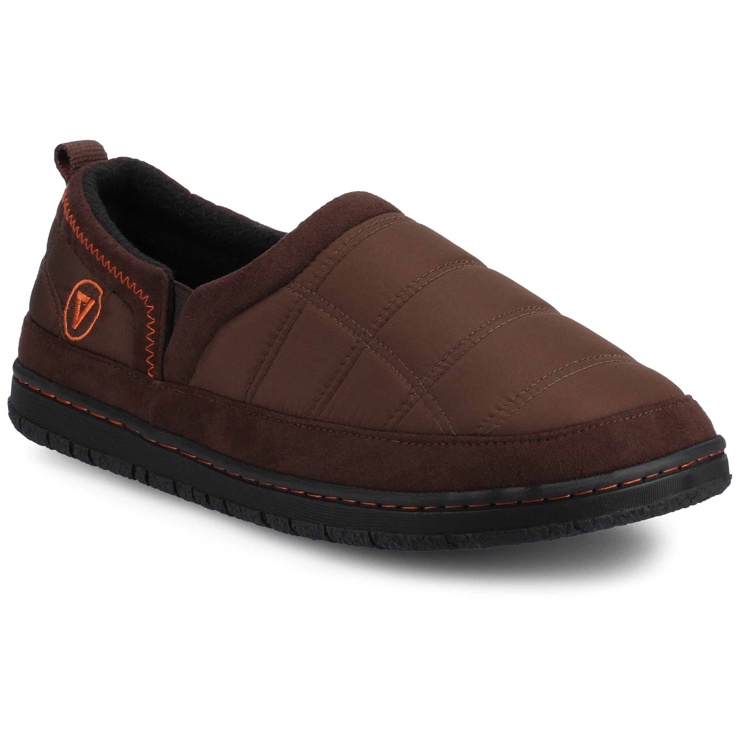 Vance XL Wheeler Black Suede Slip-On House Slippers Non-Slip Rubber Sole Stitch Alpine Swiss Wide Mens Slippers | Steve Moccasin Slipper  main image 3
