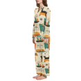 thumbnail image 2 of FORMRS Womens Pajama Set Long Sleeve Top and Pants with Pockets Soft Comfy Lounge Sleepwear, Sizes S-2XL, Black Cats Reading, 2 of 7