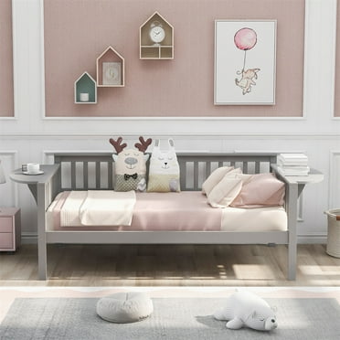 Cfowner Twin Size Daybed Frame, Wooden Daybed for Kids Teens Guests, No Box Spring Needed, Bedroom Living Room Furniture