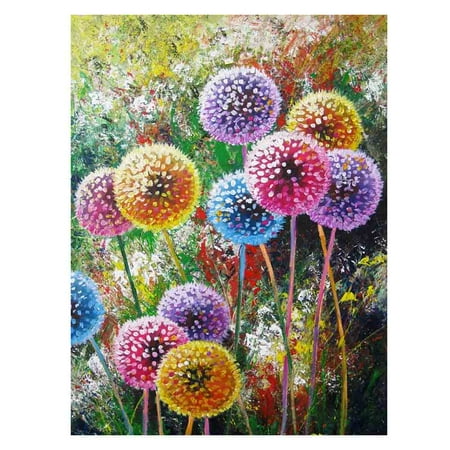 KABOER DIY 5D  Full Drill Dandelion 5D DIY Diamond Painting Cross Stitch Round Diamond Dotz Embroidery Rhinestones Mosaic Art Craft Kits Home Wall Picture Decoration 16