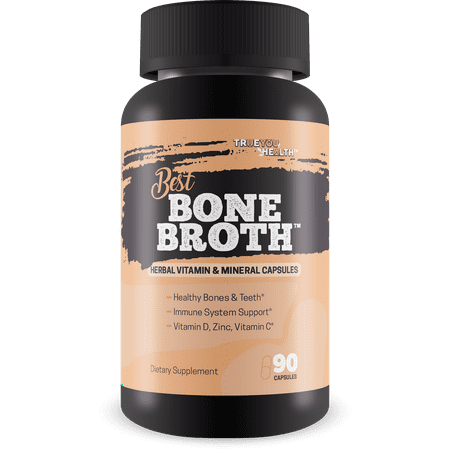 Best Bone Broth Capsules - Bone Health & Immunity Supplement - Bone Broth Powder Alternative Capsules - Bone Health Supplements Women Over 50 & Bone Health Supplements for Men - Vitamin D Bone Health
