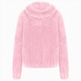 thumbnail image 5 of Staki Girls Fuzzy Sherpa Coat Full Zip Hoodie Fleece Jacket with Pockets Fall Winter Outwear 5-14Y(Purple,13-14 Years), 5 of 6