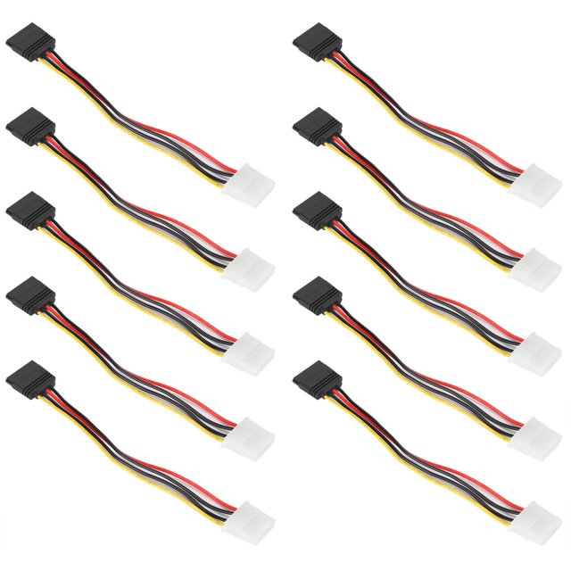 Splitter 10 PCS Cables Big 4Pin A 15 PIN IDESATA Conversión de potencia Potencia Divisor para proporcionar Energía