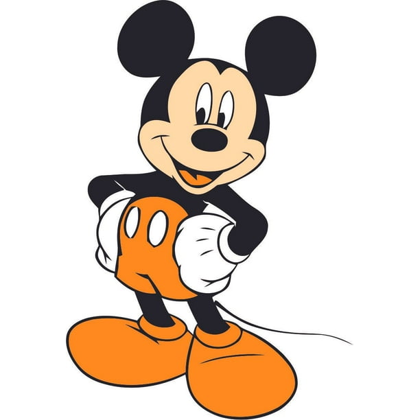 Orange Mickey Mouse Cartoon Characters Tv Show Toddler Toddlers Baby Babies Boy Girl Nursery Design Wall Decals For Bedroom Children S Decorations Kids Vinyl Art Decal Walls Rooms Size 40x Inch Walmart Com