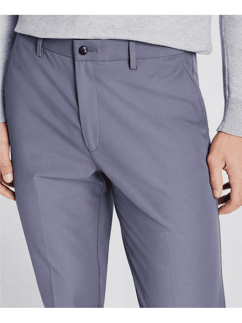 Michael Kors Men's Classic Fit Cotton Performance Dress Pants Blue 38 x 32, Size: 38x32