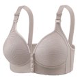 thumbnail image 2 of Women's 1PC Daily Leisure Bra, Wirefree Front Closure Bra, Seamless Comfort Support Bra, Plus Size Anti-Sagging Underwear for Women Daily Wear Bras | TruBelle,Gray 46, 2 of 4