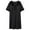 Black, variant on Aofany Women's Built-in Shelf Bra Nightgown Casual Lounge Pajama Shirt Dress Sleepwear Short Sleeve Soft Comfy Sleep Nightdress