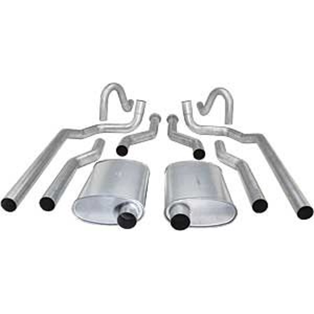 JEGS 30524 HeaderBack Dual 21/2" Exhaust Kit 409 Stainless Steel