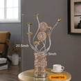 thumbnail image 4 of Ore International 21.5"H 3 G4 Led Aluminum Golden Rose Wire Bud Flower Bud Table Lamp, 4 of 10