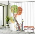thumbnail image 5 of Ambesonne Fall Shower Curtain, Autumn Day in Park Vintage, 69"Wx75"L, Green Brown, 5 of 5