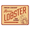 thumbnail image 2 of Fresh Caught Maine Lobster Novelty Sign, Metal Wall Decor - 10x14 inches, 2 of 4