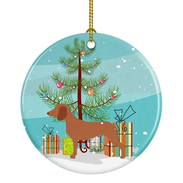 Bavarian Mountian Hound Christmas Ceramic Ornament