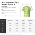 thumbnail image 5 of Fotbe yellow and green houndstooth Print Short Sleeve Button Down Shirts for Men Casual Summer Beach Wrinkle Free Shirt-Medium, 5 of 5
