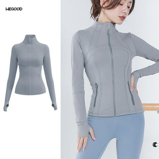 Chamarra Deportiva Para Mujer De Yoga Ligera Slim Fit Full Zip Track Jacket Para Navidad Y Día De Acción De Gracias Regalo