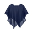 thumbnail image 5 of jiaxiM Sheer Shawl Women Chiffon Capelet Batwing Sleeves Elegant Evening Wedding Shawl Wrap Sheer Mesh Asymmetric Hem Formal Cover Up, 5 of 5