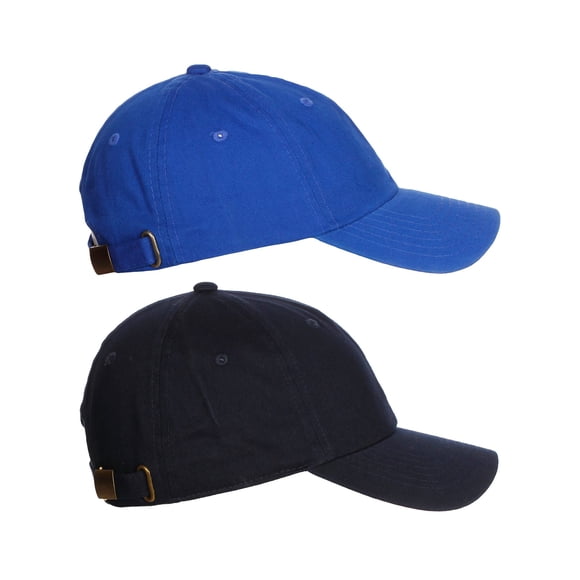 Diversity & Inclusion D&I Chapeau de Papa Uni 100% Coton Chapeau Non Structuré Unisexe - 2Pk - Bleu Marine Royal