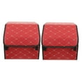 thumbnail image 5 of FRCOLOR 2pcs Foldable Car Trunk Storage Boxes for Space-saving PU Black Storage Box Great for Home or Car, 5 of 8