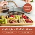 thumbnail image 3 of Cook With Color Rectangular Bamboo Cutting Board with Locking Lid, Dual-Function Charcuterie & Serving Board, 3 of 7