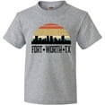 thumbnail image 3 of Inktastic Fort Worth Texas Skyline Retro Youth T-Shirt, 3 of 5
