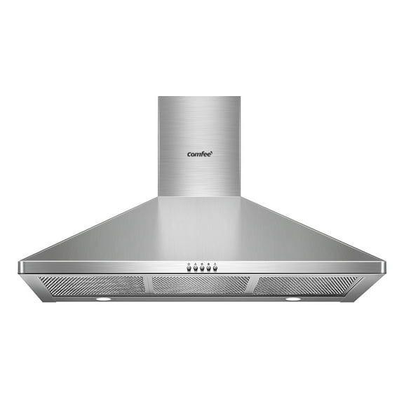 Comfee 36" Ductless/Ducted, Convertible, Pyramid Range Hood, Stainless Steel, CVP36W4AST