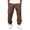 #Brown_009, variant on Mens Tapered Fleece Joggers Sweatpants, Drawstring Elastic Waist Athletic Bottoms with Functional Pockets Versatile Workout Lounge Pants