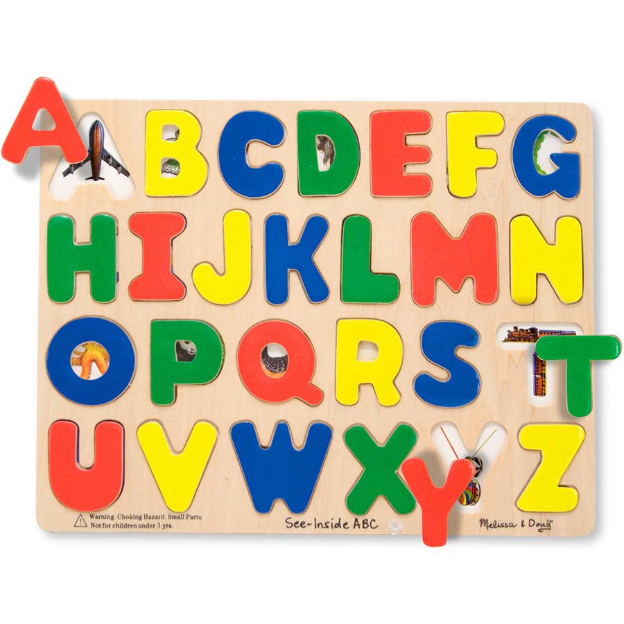 Melissa & Doug See-Inside ABC Large Wooden Puzzle (26 pcs) - Walmart