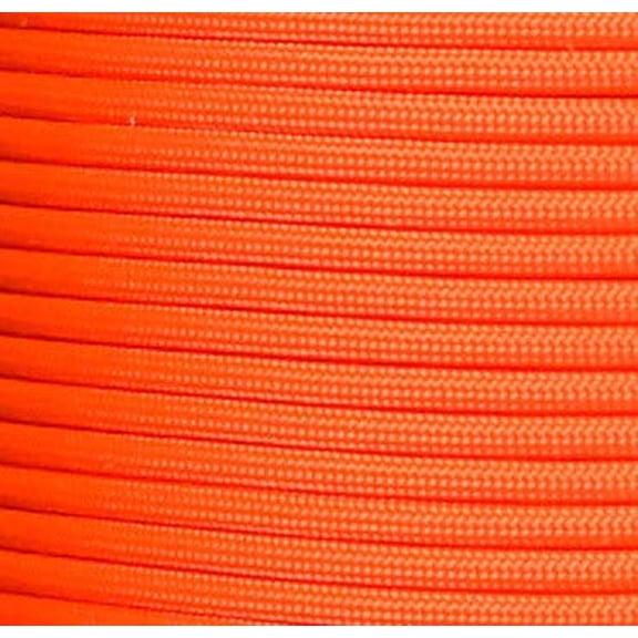 US Ropes Type III Commercial 550 Paracord 100' Hank Made in USA Survival Cord Parachute Outdoor (Neon Safety Orange)