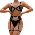 thumbnail image 1 of Gibobby Ropa interior mujer Lencería para mujer con encaje frontal abierto, ropa de dormir halter Nighty(Negro, CH), 1 of 5
