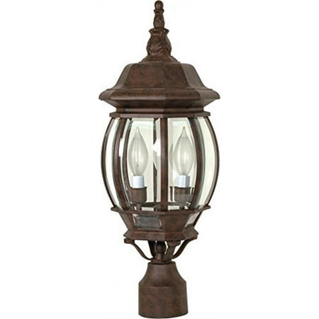 Nuvo 60-898 - Central Park - 3 Light - 21" - Post Lantern - w/ Clear Beveled Glass