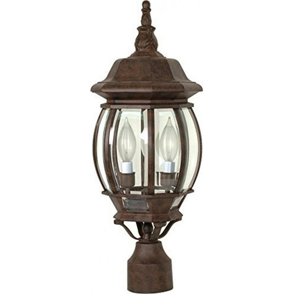 Nuvo 60-898 - Central Park - 3 Light - 21" - Post Lantern - w/ Clear Beveled Glass