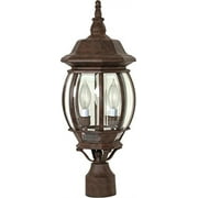 Nuvo 60-898 - Central Park - 3 Light - 21" - Post Lantern - w/ Clear Beveled Glass