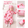 thumbnail image 4 of KIMI BEAR Newborn Baby Girl Layette Set Shower Gift Sets 4 Packs Romper Pants Sets Long Sleeves Short Sleeves Bodysuit with Hat Gloves 16pcs Clothing Pink NB, 4 of 7