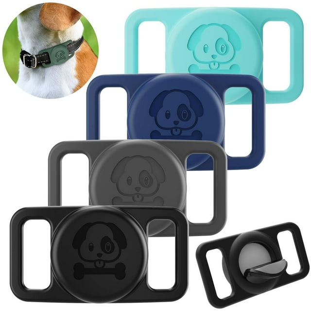 LiMimmuu Housse de Protection pour Station de Positionnement Antichoc Support de Collier de Chien Couverture Complète Imperméable Anti-Perte Anti-Rayures Silicone Souple pour Airtag