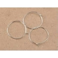 thumbnail image 5 of EOEMY 100 Silver Tone Wine Glass Charm Rings ~ Round Earring Hoops 20mm-35mm Jewelry-35mm, 5 of 6