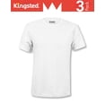 thumbnail image 3 of Camiseta Kingsted White para hombre, paquete de 3, mezcla de algodón, M, 3 of 5