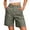 #Dark Gray, variant on DPTALR Women's Casual Denim Bermuda Cargo Shorts with Elastic Waist,Army Green,Size S